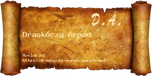 Draskóczy Árpád névjegykártya